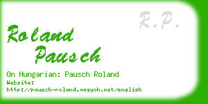 roland pausch business card